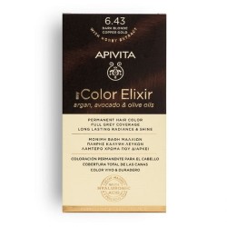 Apivita My Color Elixir Kit Βαφή Μαλλιών No 6.43 Ξανθό Σκούρο Χάλκινο Μελί